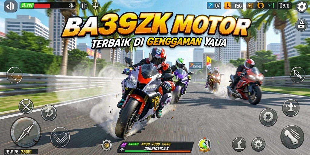 Gameplay menegangkan di lintasan balap motor 369ZK.