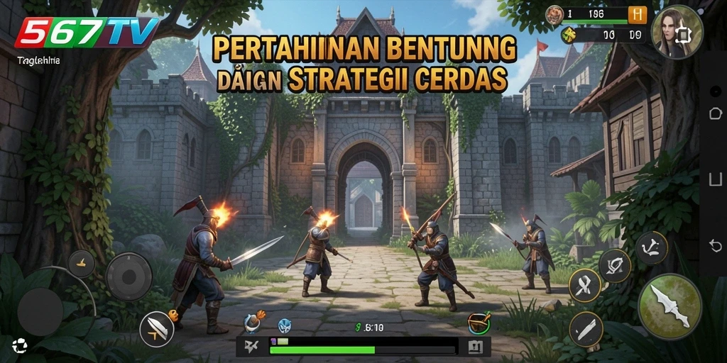 Screenshot utama 567TV yang menampilkan aksi Tower Defense seru.