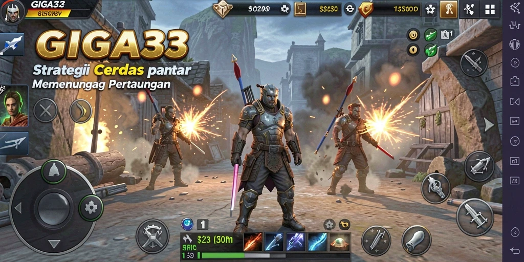 Tampilan dinamis dari gameplay GIGA33 yang penuh strategi.