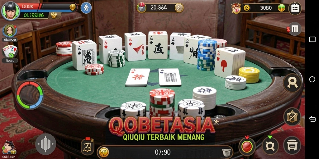 Screenshot gameplay GOBETASIA menunjukkan aksi seru permainan QiuQiu.