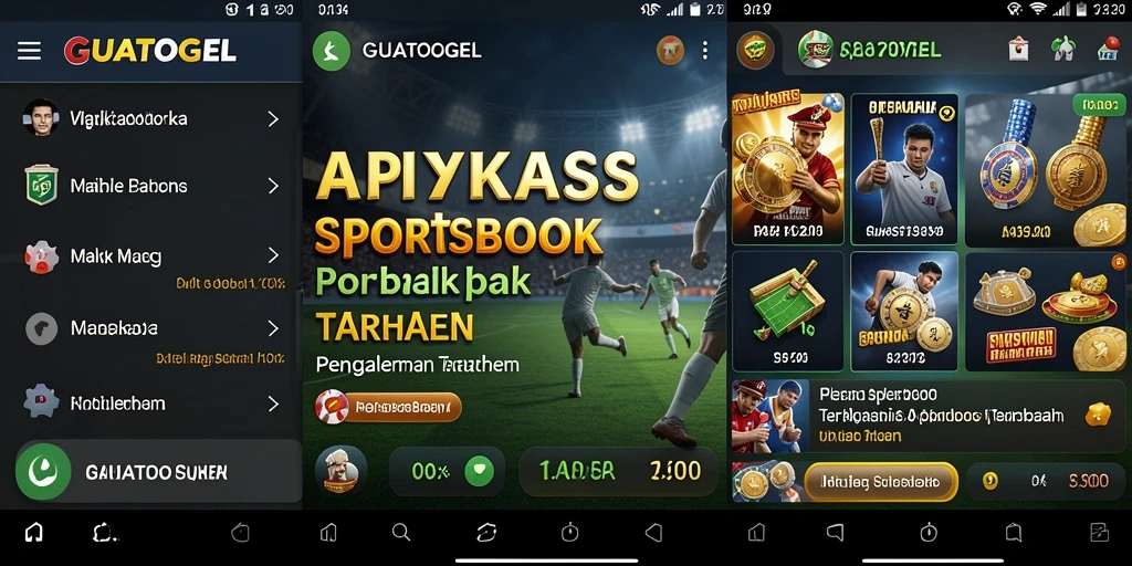 Tampilan gameplay GUATOGEL dengan banyak pilihan taruhan olahraga.