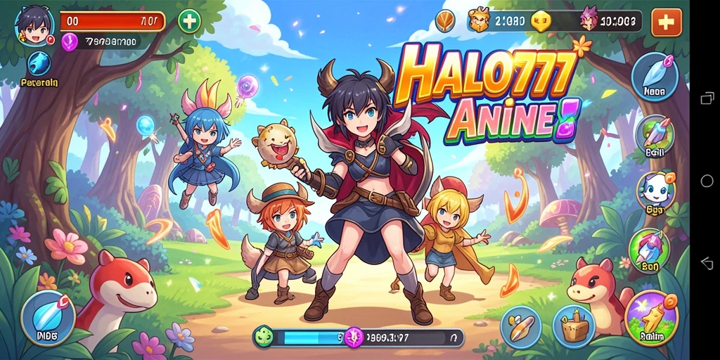 Screenshot menampilkan pertarungan seru di dunia Anime.