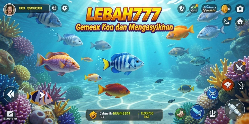 Tampilan gameplay seru saat berburu ikan di LEBAH777.
