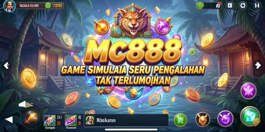 Screenshot gameplay MC888 menampilkan dunia virtual yang imersif dan kreatif.