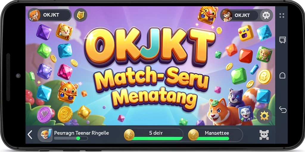 Screenshot dari gameplay OKJKT yang penuh warna dan menantang.