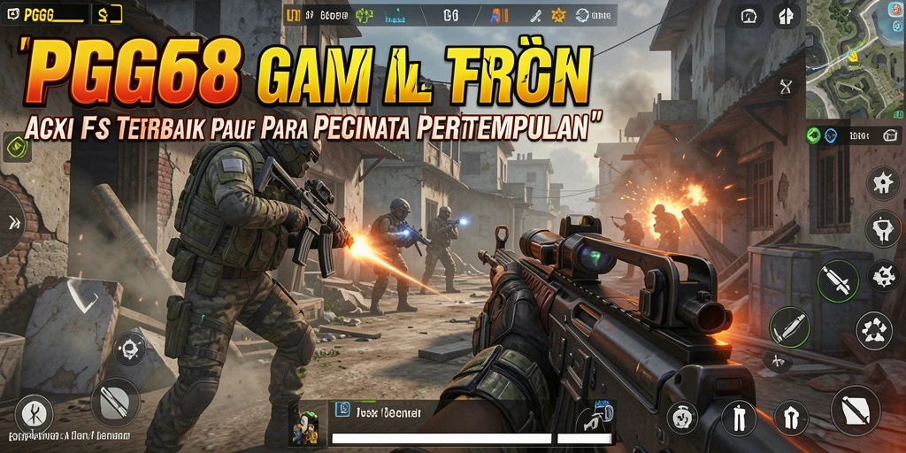 Tampilan gameplay PGG68 yang seru dalam pertempuran FPS.