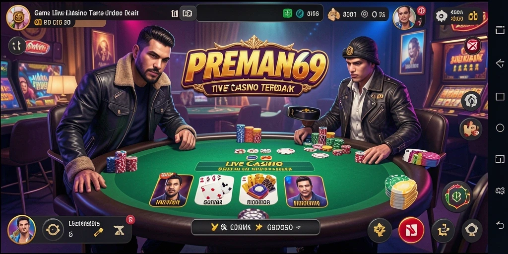Tampilan gameplay PREMAN69 dalam sesi Live Casino yang menegangkan.