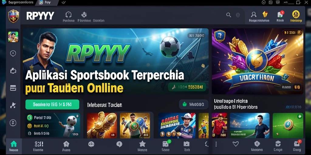Screenshot RPYYY menampilkan antarmuka pengguna yang interaktif dan fitur taruhan.