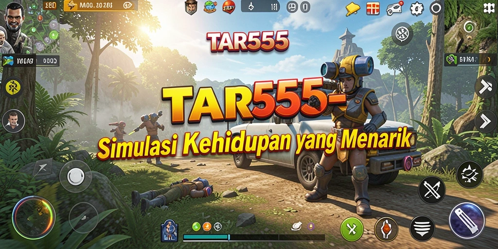 Tangkapan layar utama TAR555 menunjukkan pengalaman gameplay simulasi yang mendalam.