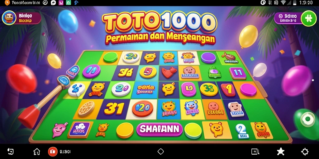Tampilan gameplay seru TOTO1000 Bingo dengan antarmuka yang menarik.