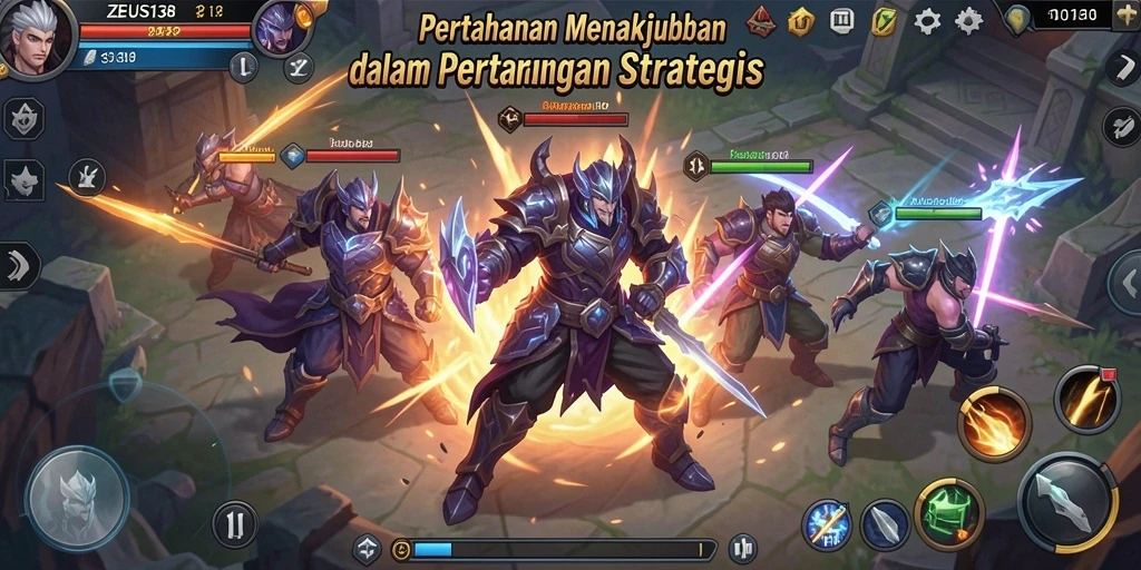 Tampilan gameplay menegangkan dalam ZEUS138 Tower Defense.