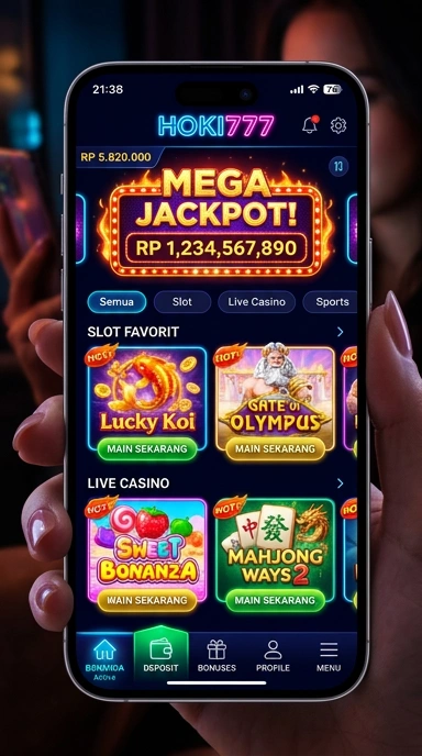 Tampilan utama aplikasi hoki777 yang mudah digunakan.